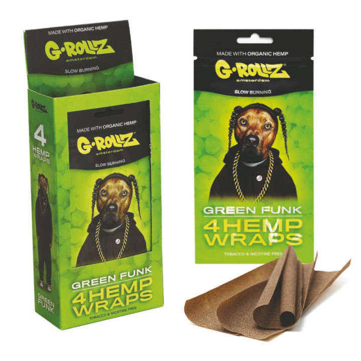 Wraps chanvre G-Rollz Green Funk x4 | Selected Leaves