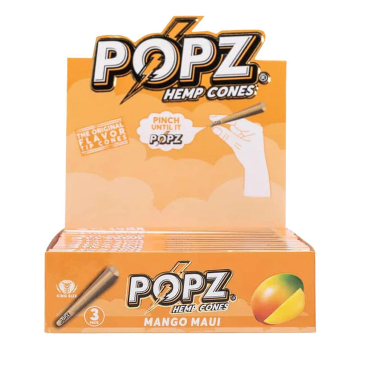 Cônes chanvre POPZ King Size Mango Maui x3 | Selected Leaves