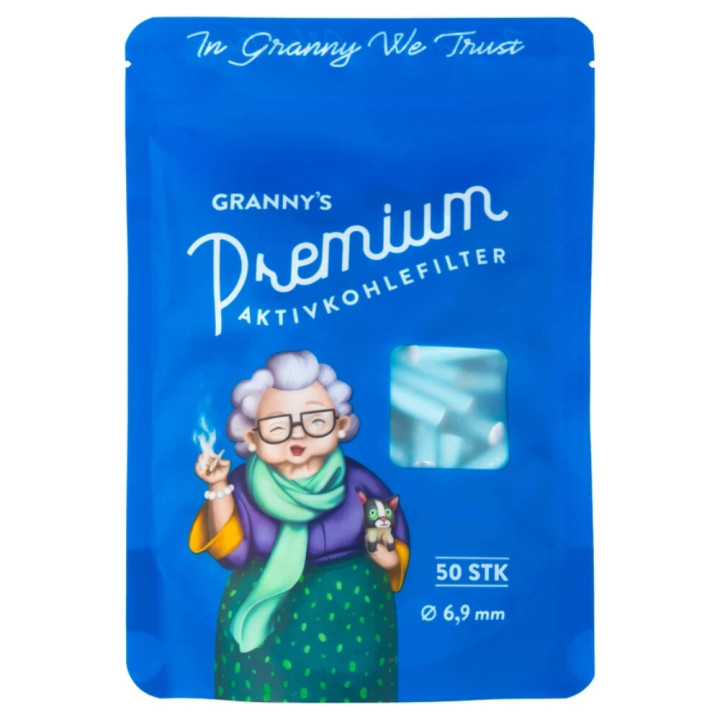 Filtres Charbon Actif Granny's Premium 6,9 mm x50 | Selected Leaves